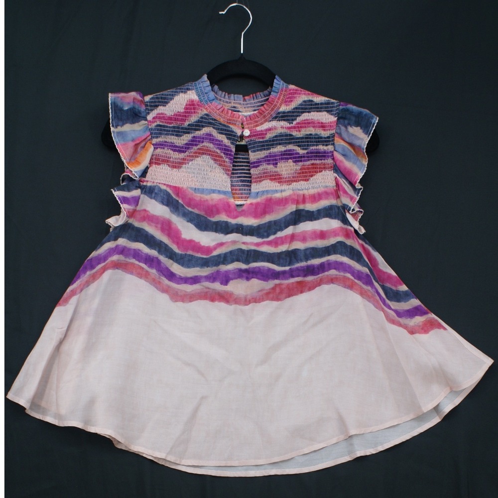 CHUFY Juni Northern Lights Smocked Ruffle Top S